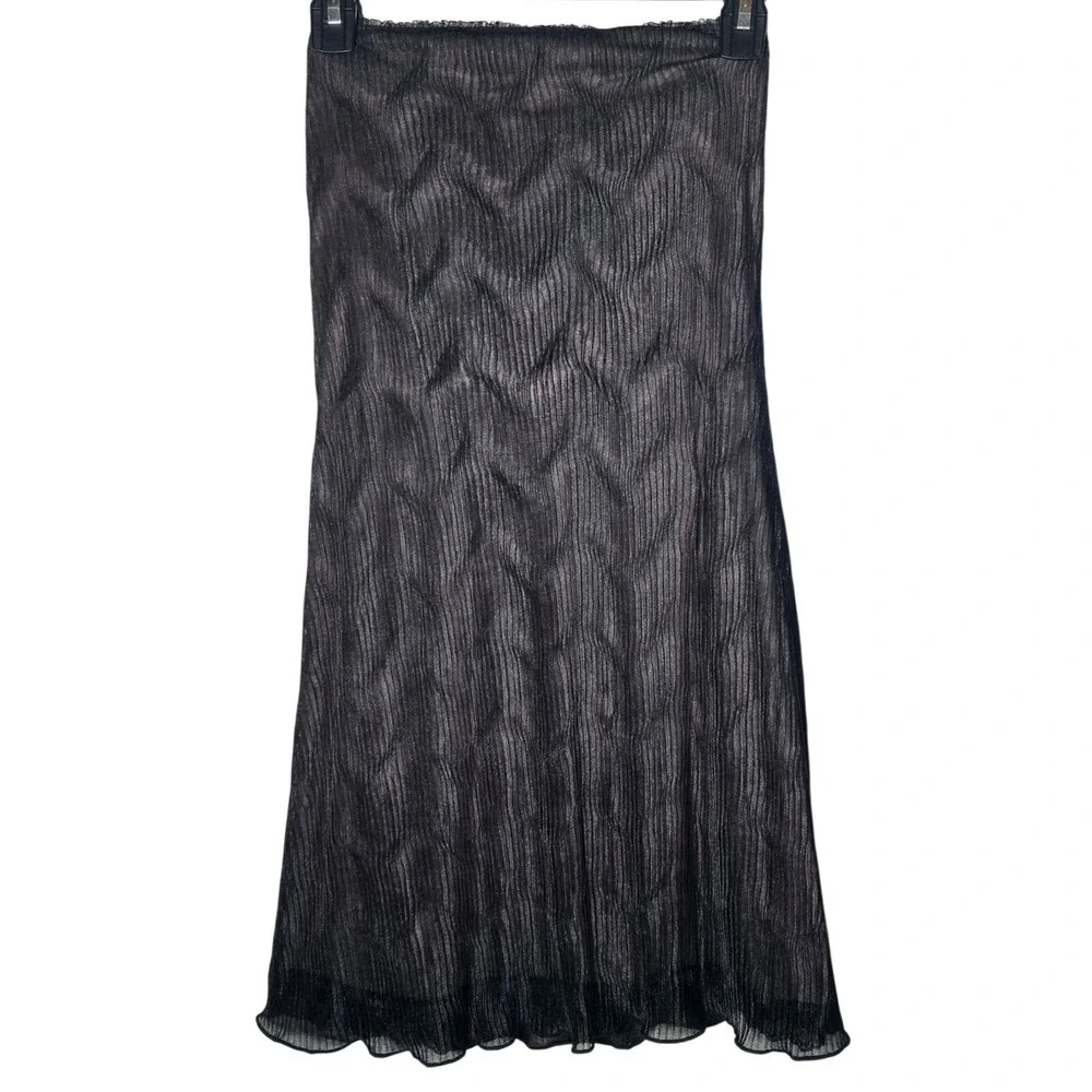 Black Crinkle Strapless Dress XS Whimsigoth Witchy Y2K Mermaid Fairy Grunge Goth